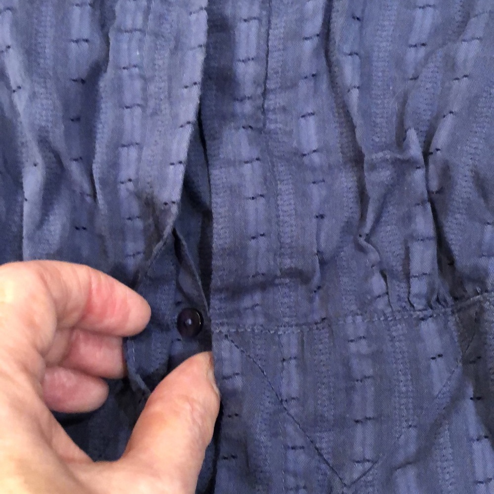 Bcbgeneration Navy Seersucker Button Down Shirt - image 5